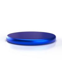 pódio 3d azul png