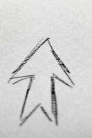 arrow drawn in pencil photo