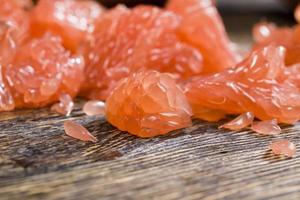 peeled pink grapefruit photo