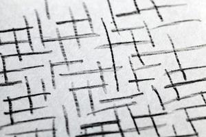 chaotic lines in gray pencil photo