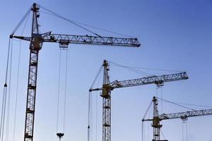 construction crane on a construction site photo