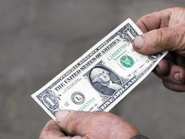 American money in hand photo