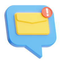 messages entrants illustration 3d png