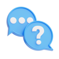 question chat illustration 3d png