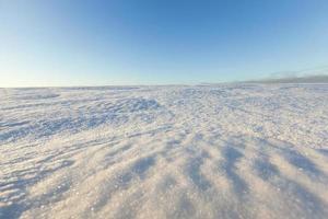 paisaje de invierno, un campo foto