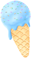sorvete de menta com coberturas