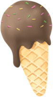 helado de chocolate con toppings png