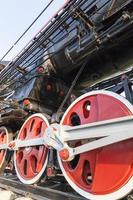 old steam locomotive close up photo