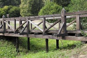 old wooden bridge photo