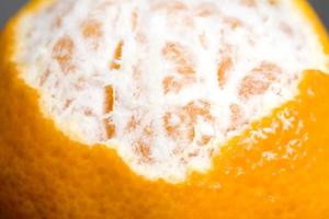 peeled mandarin, close up photo