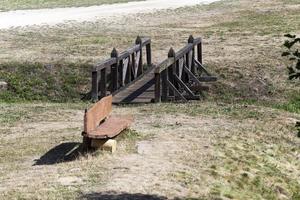 old wooden bridge photo