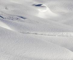 Deep snowdrifts, close up photo