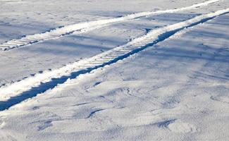 Road under the snow photo