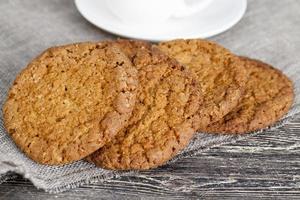 A stack of oatmeal cookies photo