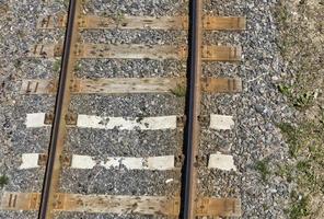 metal rails, close up photo