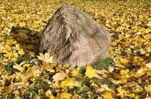 a large stone photo