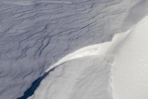 uneven structure of snow photo