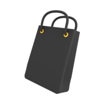 Ecommerce icon empty shopping bags 3d illustration png