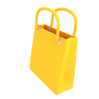 ilustração 3d de sacos de compras de luxo de ícone de comércio eletrônico