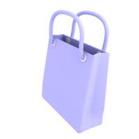 E-Commerce-Symbol Rechteck Einkaufstaschen 3D-Illustration png