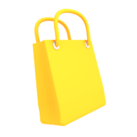 icono de comercio electrónico bolsas de compras de lujo ilustración 3d png