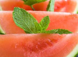 watermelon on a wooden board photo