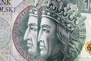 obverse of Polish zloty cash, face value of one hundred zloty banknote photo