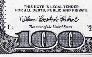 details of American dollars photo