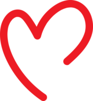 símbolos del corazón aislados en un fondo blanco iconos dibujados a mano roja para el amor, la boda, el día de San Valentín u otro diseño romántico.