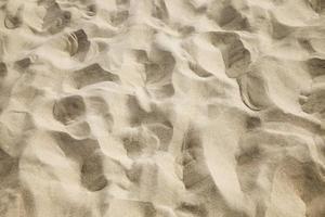 arena amarilla clara en la orilla del mar foto