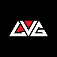 Diseño de logotipo de letra triangular lvg con forma de triángulo. monograma de diseño de logotipo de triángulo lvg. plantilla de logotipo de vector de triángulo lvg con color rojo. logotipo triangular lvg logotipo simple, elegante y lujoso. lvg