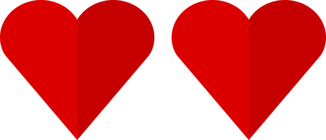 Herzsymbole isoliert auf weißem Hintergrund Rote handgezeichnete Symbole für Liebe, Hochzeit, Valentinstag oder andere romantische Designs. png