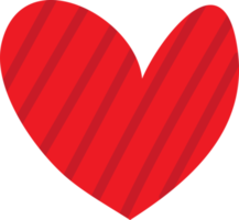 symboles de coeur isolés sur fond blanc icônes rouges dessinées à la main pour l'amour, le mariage, la saint-valentin ou tout autre design romantique. png