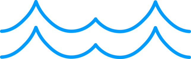 illustrazione del disegno vettoriale d'onda isolata su sfondo bianco png