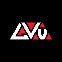 Diseño de logotipo de letra triangular lvv con forma de triángulo. monograma de diseño de logotipo de triángulo lvv. plantilla de logotipo de vector de triángulo lvv con color rojo. logotipo triangular lvv logotipo simple, elegante y lujoso. lvv