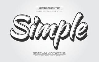 Simple 3D Editable Text Effect vector