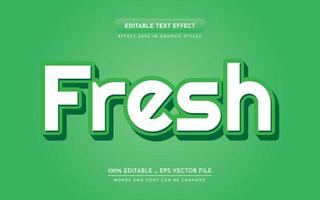 efecto de texto editable 3d fresco vector