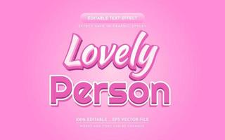 Lovely 3D Editable Text Effect vector