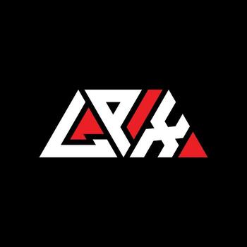 LPX triangle letter logo design with triangle shape. LPX triangle logo design monogram. LPX triangle vector logo template with red color. LPX triangular logo Simple, Elegant, and Luxurious Logo. LPX