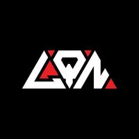 LQN triangle letter logo design with triangle shape. LQN triangle logo design monogram. LQN triangle vector logo template with red color. LQN triangular logo Simple, Elegant, and Luxurious Logo. LQN