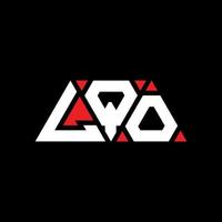 LQO triangle letter logo design with triangle shape. LQO triangle logo design monogram. LQO triangle vector logo template with red color. LQO triangular logo Simple, Elegant, and Luxurious Logo. LQO