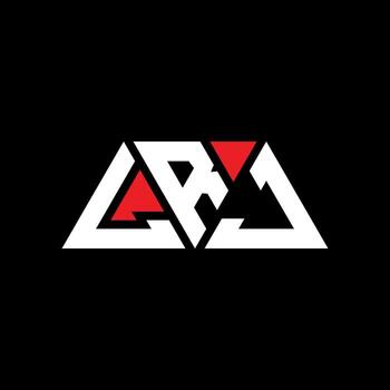 LRJ triangle letter logo design with triangle shape. LRJ triangle logo design monogram. LRJ triangle vector logo template with red color. LRJ triangular logo Simple, Elegant, and Luxurious Logo. LRJ