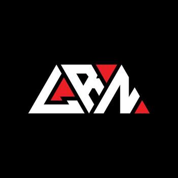 LRN triangle letter logo design with triangle shape. LRN triangle logo design monogram. LRN triangle vector logo template with red color. LRN triangular logo Simple, Elegant, and Luxurious Logo. LRN