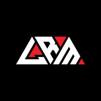 LRM triangle letter logo design with triangle shape. LRM triangle logo design monogram. LRM triangle vector logo template with red color. LRM triangular logo Simple, Elegant, and Luxurious Logo. LRM