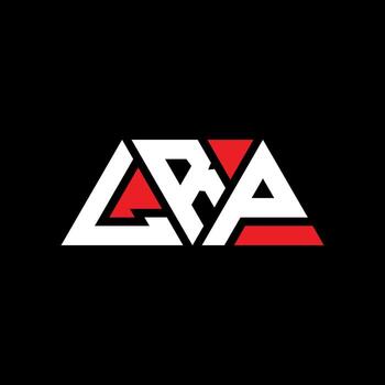 LRP triangle letter logo design with triangle shape. LRP triangle logo design monogram. LRP triangle vector logo template with red color. LRP triangular logo Simple, Elegant, and Luxurious Logo. LRP