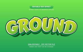 Ground 3D Editable Text Effect vector