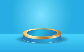 3d Style Podium Shaped Gold Luxury Background vector