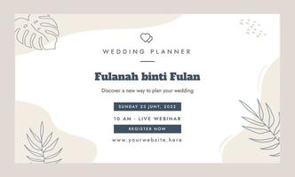 Hand Drawn Flat Wedding Webinar Template vector