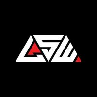 LSW triangle letter logo design with triangle shape. LSW triangle logo design monogram. LSW triangle vector logo template with red color. LSW triangular logo Simple, Elegant, and Luxurious Logo. LSW