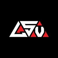 LSV triangle letter logo design with triangle shape. LSV triangle logo design monogram. LSV triangle vector logo template with red color. LSV triangular logo Simple, Elegant, and Luxurious Logo. LSV